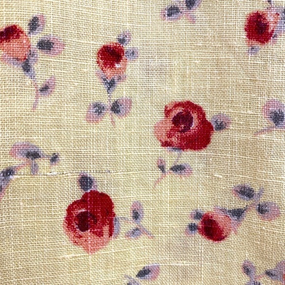 MATCH Linen sleeveless Shirt Dress Ditzy floral Womens 10 Cottage core Beach - Picture 4 of 7